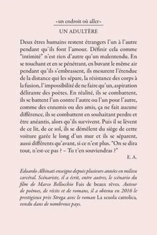 Un adultère, Edoardo Albinati