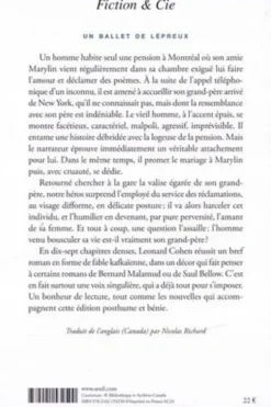 Un ballet de lépreux, Leonard Cohen