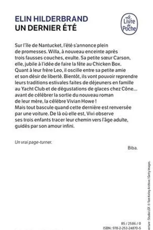 Un dernier été, Elin Hilderbrand
