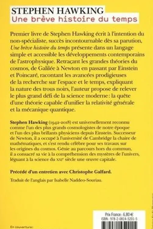 Une brève histoire du temps. Du Big Bang aux trous noirs, Stephen Hawking