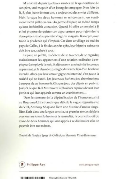 Une chambre au-dessus d'un magasin, Anthony Shapland
