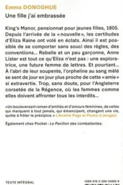 Une fille j'ai embrassée, Emma Donoghue