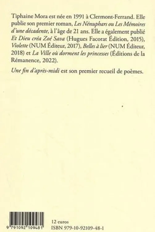 Une fin d'après-midi, Tiphaine Mora