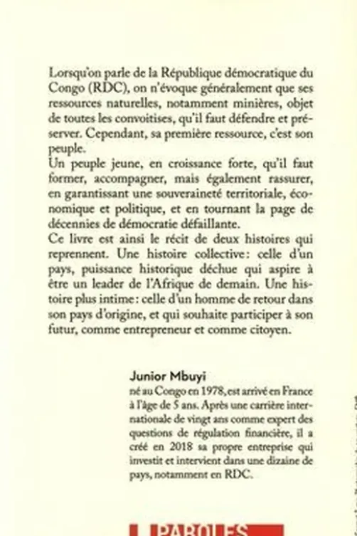 Une superpuissance africaine en devenir. Quand la RDC s'éveillera, Junior Mbuyi
