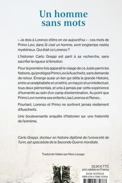 Un homme sans mots. L'histoire enfin révélée du sauveur de Primo Levi, Carlo Greppi
