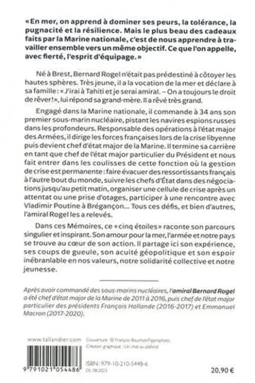 Un marin à l'Élysée. Des sous-marins nucléiares au bureau du Président, Bernard Rogel