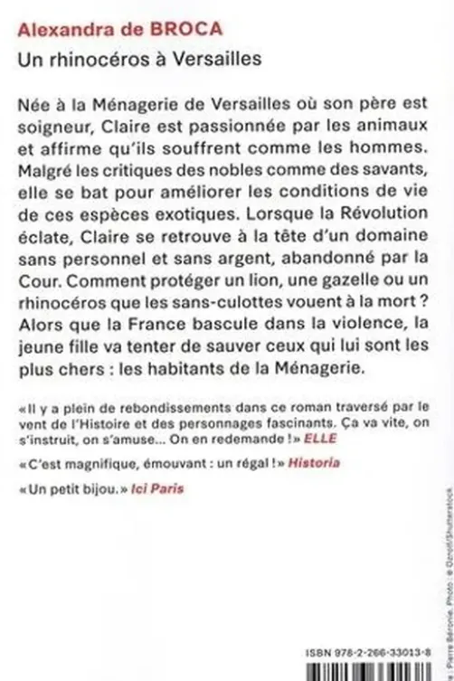 Un Rhinocéros à Versailles, Alexandra de Broca