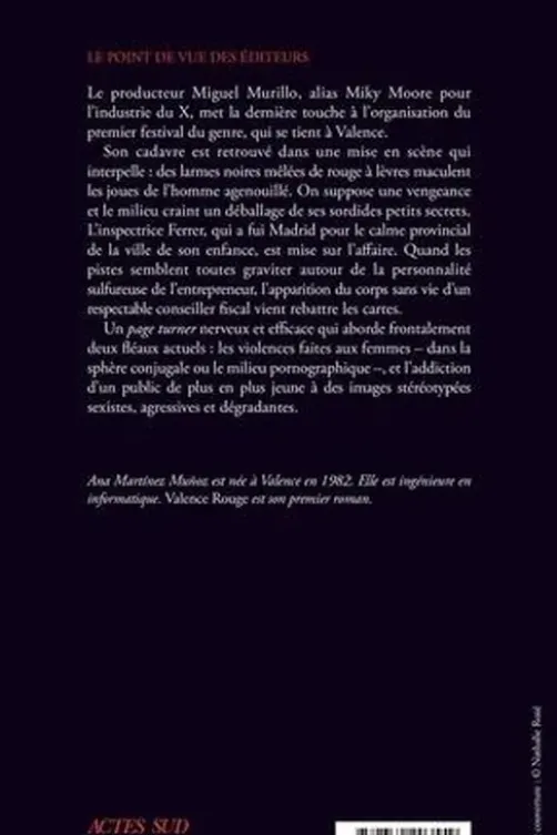 Valence rouge, Ana Martinez Muñoz
