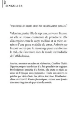 Valentina ou la vérité, Caroline Guiela Nguyen
