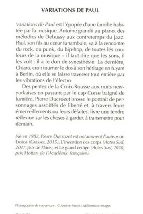 Variations de Paul, Pierre Ducrozet