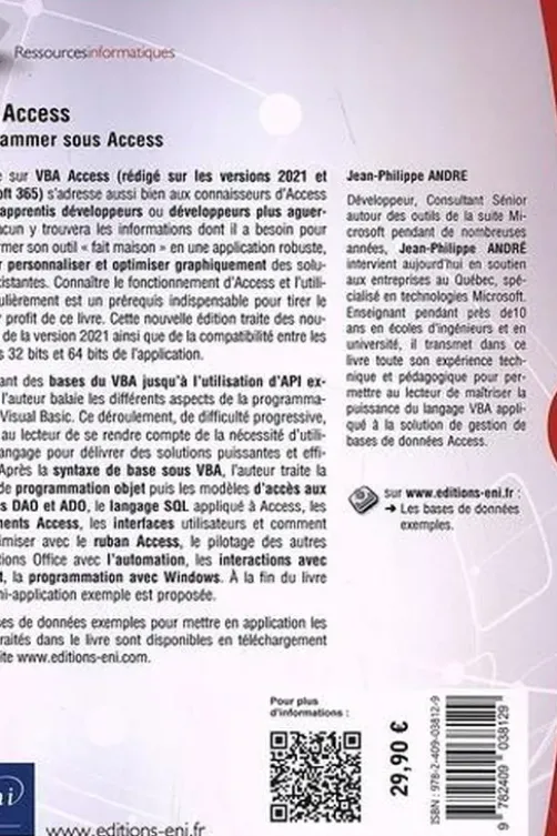 VBA Access. Programmer sous Access, Jean-Philippe André