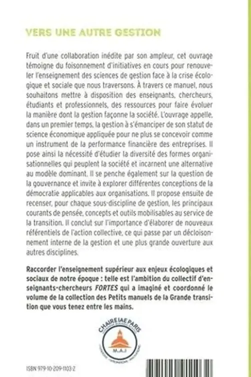 Vers une autre gestion, Nathalie Lallemand-Stempak