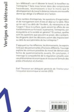 Vertiges du télétravail. L'entreprise au défi du télétravail. Nouveaux enjeux, nouvelles responsabilités ?, Erell Thevenon