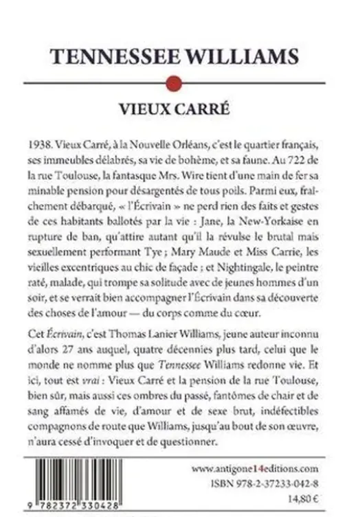 Vieux Carré, Tennessee Williams