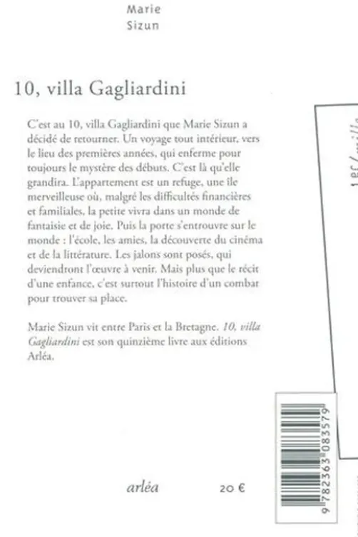 10, villa Gagliardini, Marie Sizun