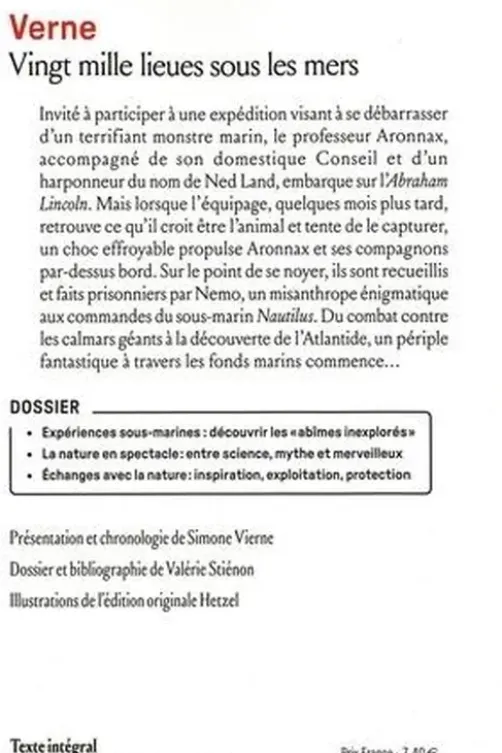 Vingt mille lieues sous les mers. Prépas scientifiques, Edition 2025-2026, Jules Verne