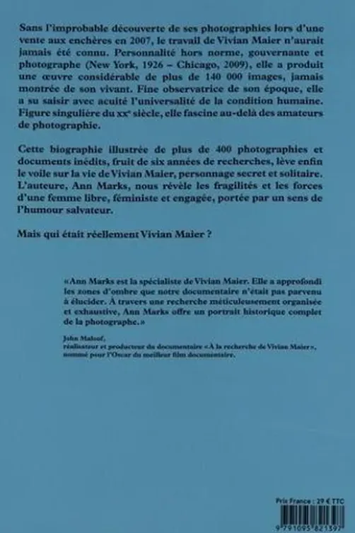 Vivian Maier révélée. Enquête sur une femme libre, Ann Marks