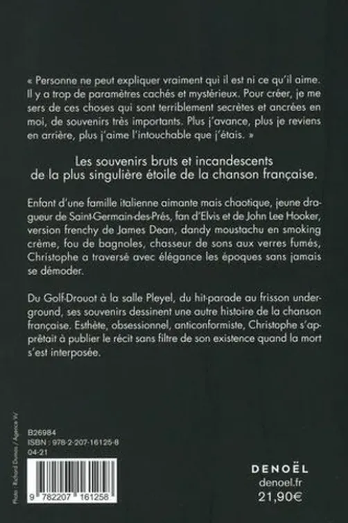 Vivre la nuit, rêver le jour. Souvenirs, Christophe