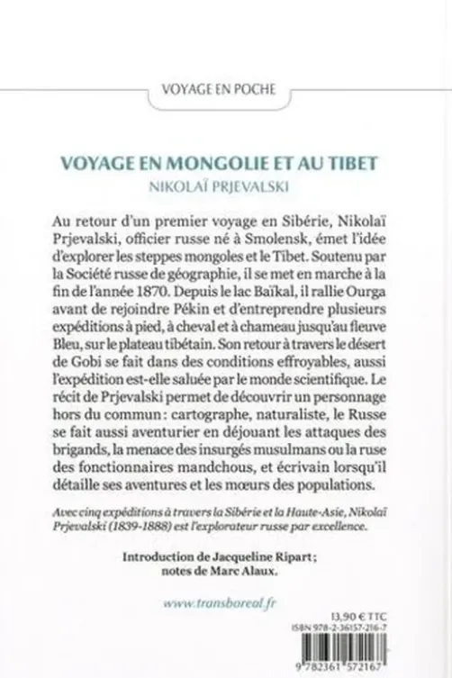 Voyage en Mongolie et au Tibet, Nikolaï Prjevalski