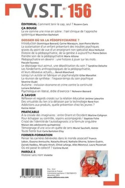VST N° 156, 4e trimestre 2022 : Où va la pédopsychiatrie ?, Dominique Besnard