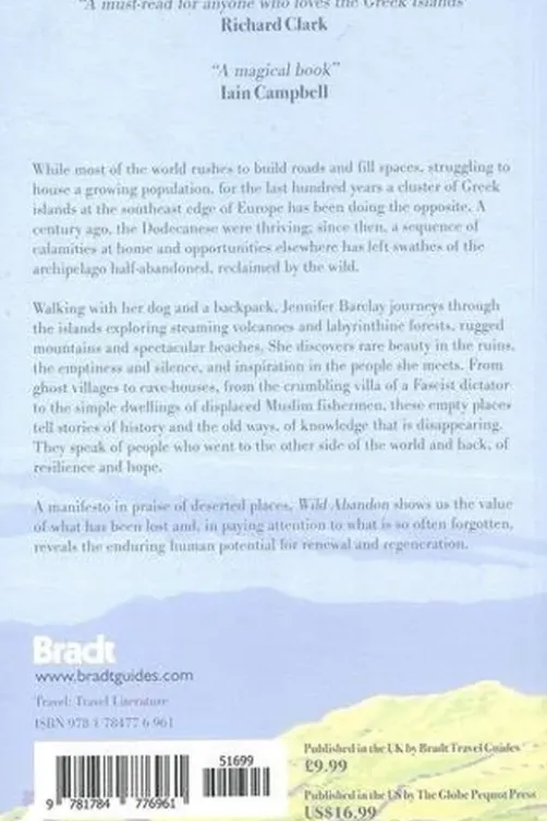 Wild Abandon. A Journey to the Deserted Places of the Dodecanese, Edition en anglais, Jennifer Barclay