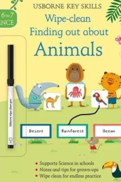 Wipe-clean Finding out about Animals. Edition en anglais, Hannah Watson