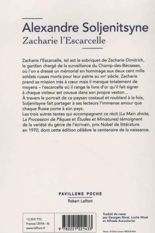 Zacharie l'Escarcelle et autres récits, Alexandre Soljenitsyne