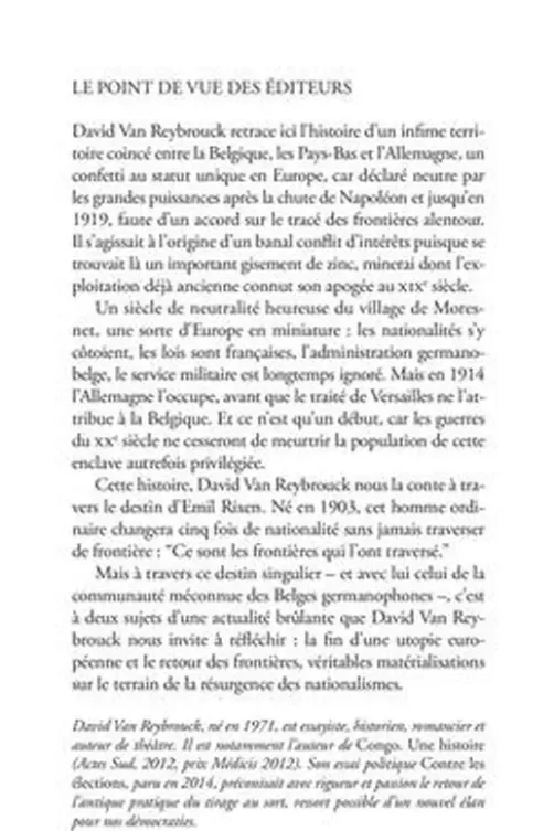 Zinc, David Van Reybrouck